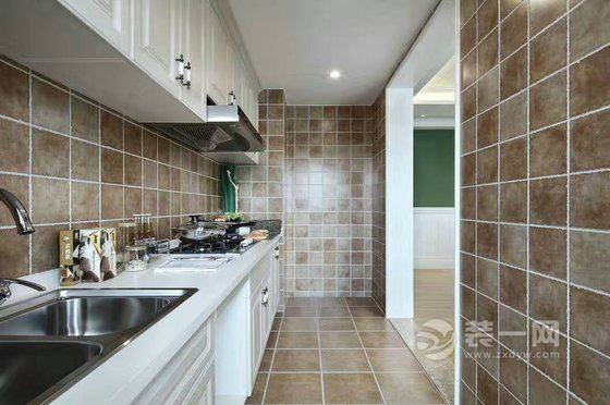 120平三居室现代美式混搭装修案例厨房图