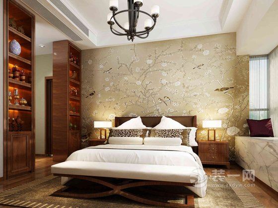 卧室装修效果图 中式风格装修效果图 现代中国风装修 中国风装饰设计