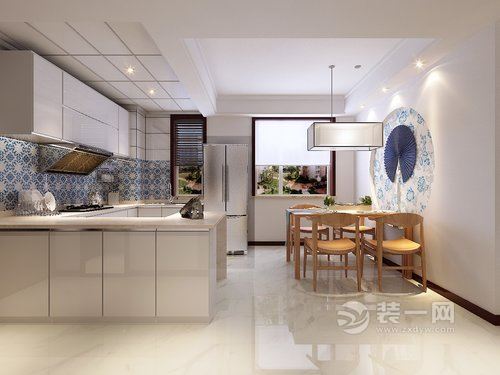 135平米中式古典风格案例厨房餐厅图