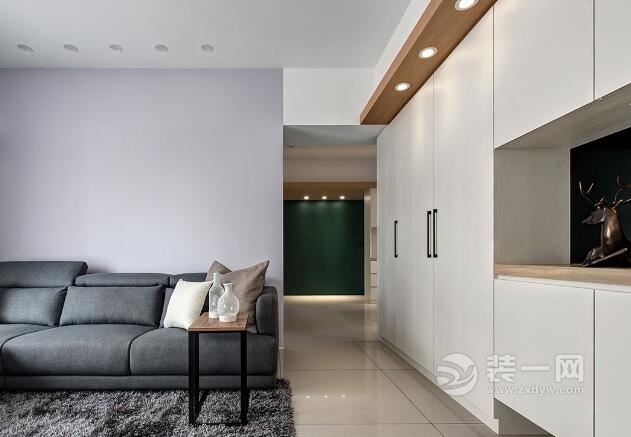 现代简约风格三室两厅灰白色调装修效果图