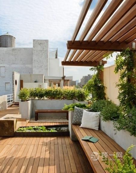 屋顶花园效果图 顶层花园设计 屋顶花园设计