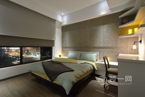 132平米三居室现代简约风格装修案例卧室图