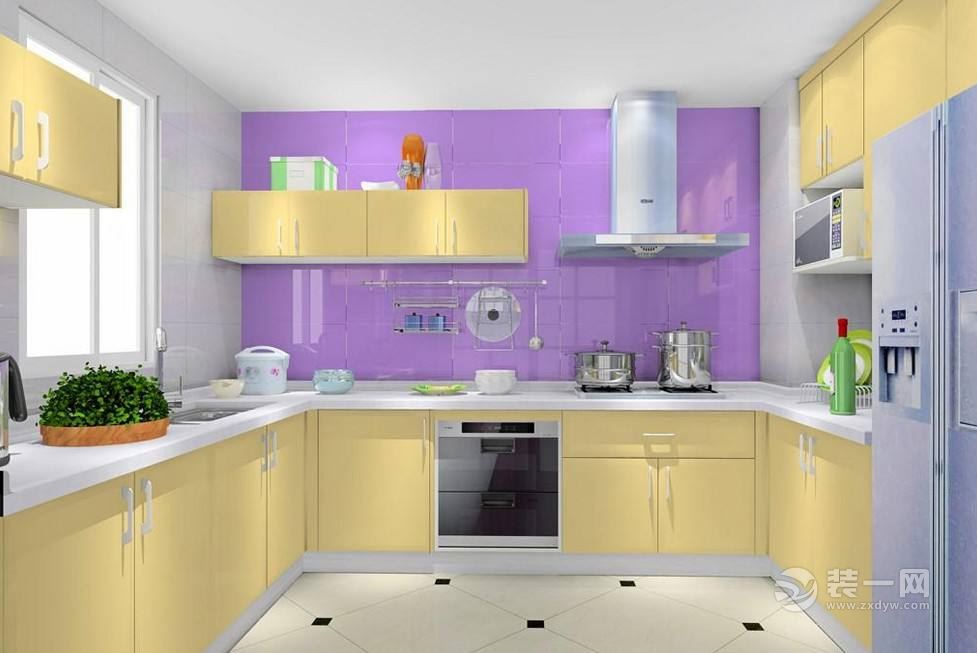 厨房颜色搭配效果图