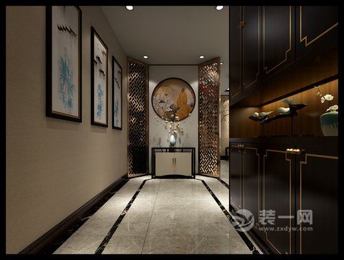 199平米四居室中式风格设计案例过道图