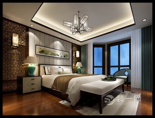 199平米四居室中式风格设计案例卧室图