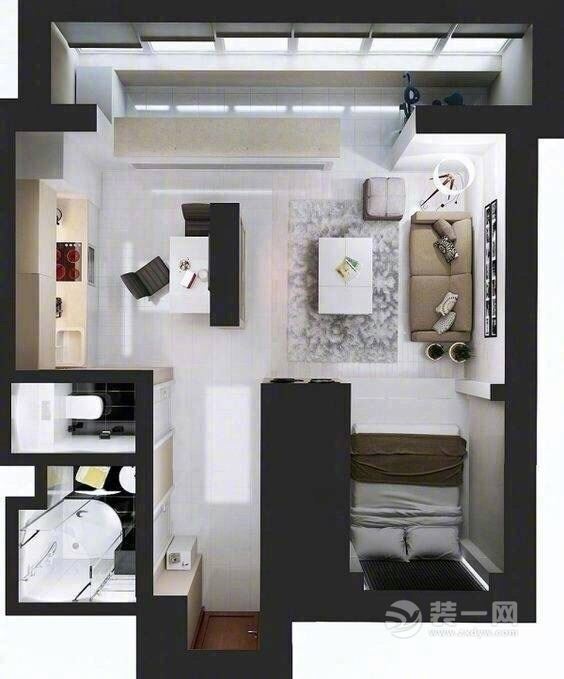 室内装修布局 室内布局图片 单身公寓平面图