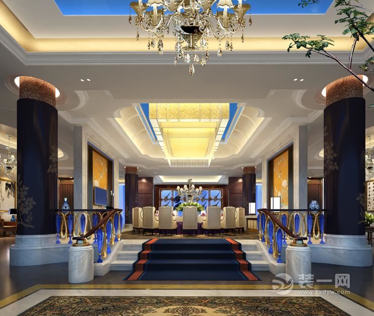 新中式风格酒店装修效果图
