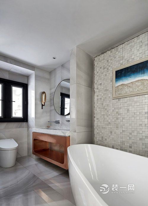 505平米五居室现代简约风格装修浴室图