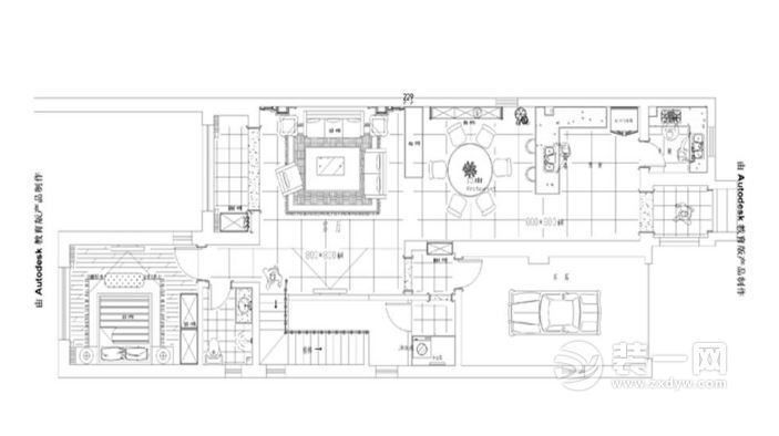 320平米中式风格别墅装修效果图