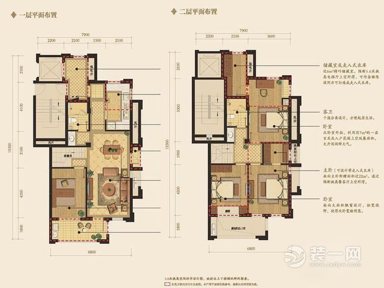 新中式137平米四居室跃层装修记
