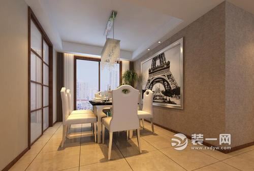 160平米四居室现代简约风格设计效果图餐厅