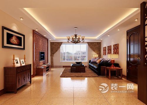 149平米三居室东南亚风格装修案例客厅