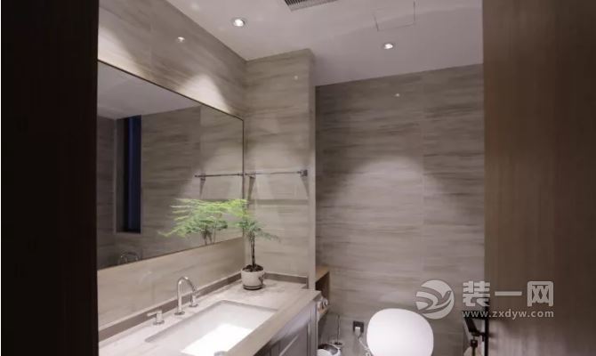 162平三居室新中式风格装修效果图卧室浴室