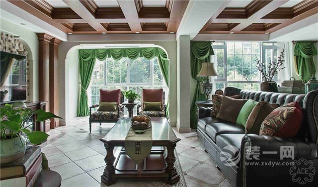 唐山时代花园三室两厅124平米美式装修案例效果