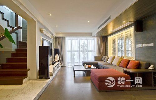 141平中式古典风格装修案例欣赏客厅