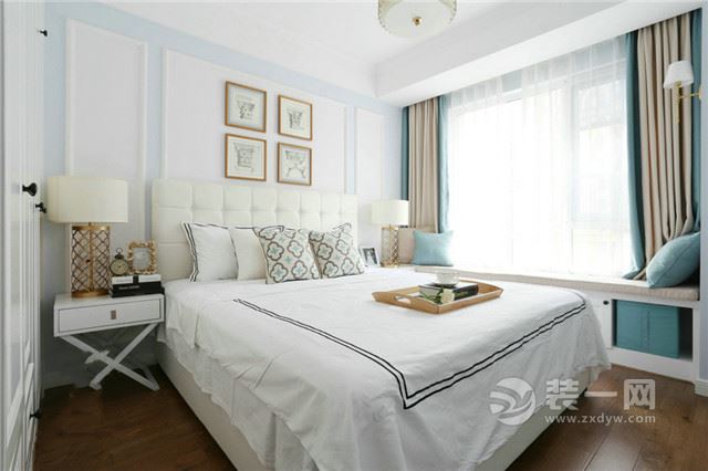 唐山渤海豪庭三室两厅115平米美式装修案例效果