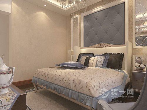 88平两居室简欧风格设计效果图卧室