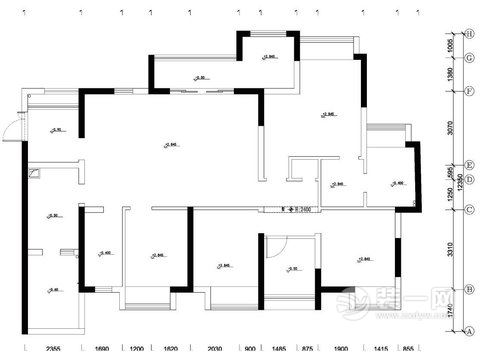 164平米四居室中式风格装修案例户型图