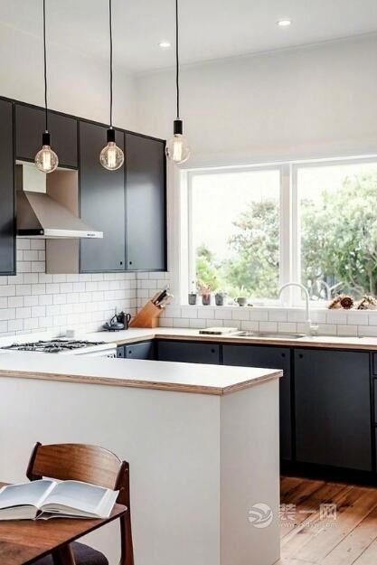 厨房装修效果图 纯色厨房设计 厨房设计效果图大全