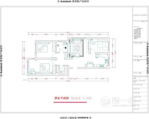 91平三居室现代简约风格案例平面图