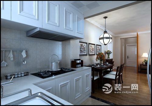 91平三居室现代简约风格案例厨房