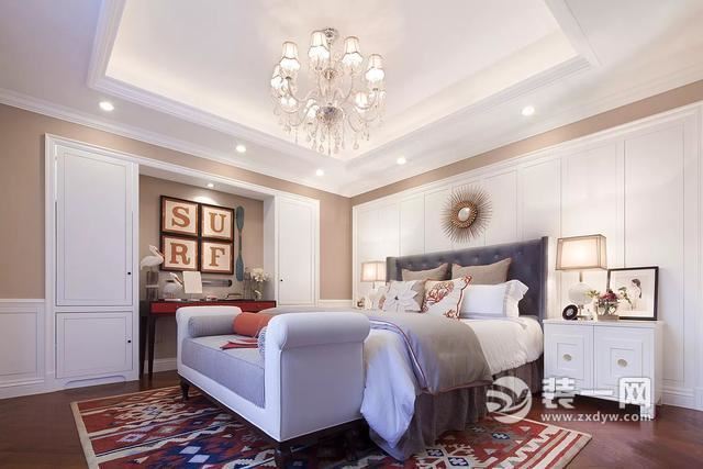 135平复式楼现代美式风格卧室装修设计