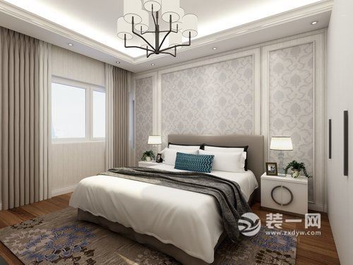 106平米现代简约风格装修案例卧室图