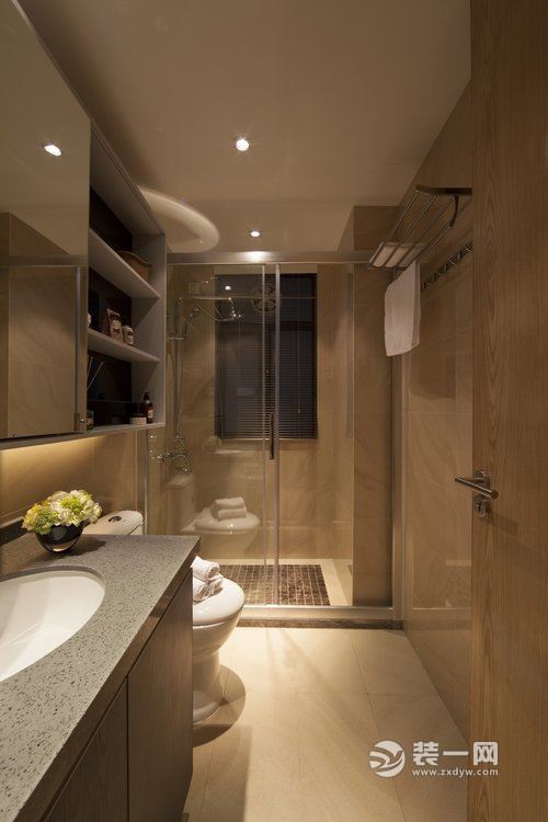 103平米三居室混搭风格装修案例浴室