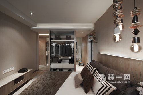 103平米三居室混搭风格装修案例卧室