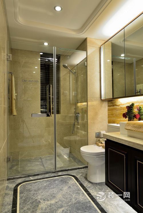 118平三居室中式风格装修案例浴室