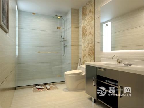 127平三居室日式设计效果图卧室浴室
