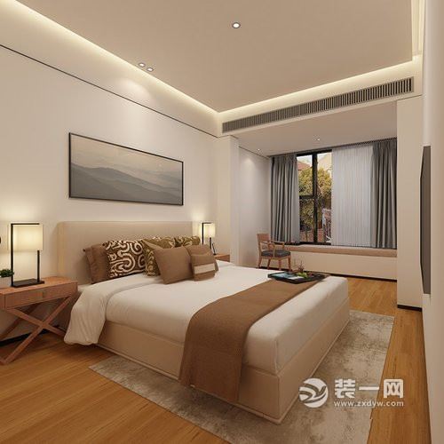 日韩风格300平米设计效果图卧室