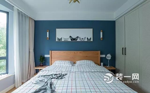 100平米北欧风格三居室卧室装修实景图