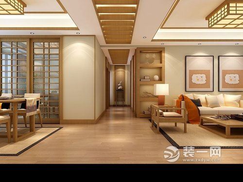 日式风格禅意十足120平米设计案例客厅