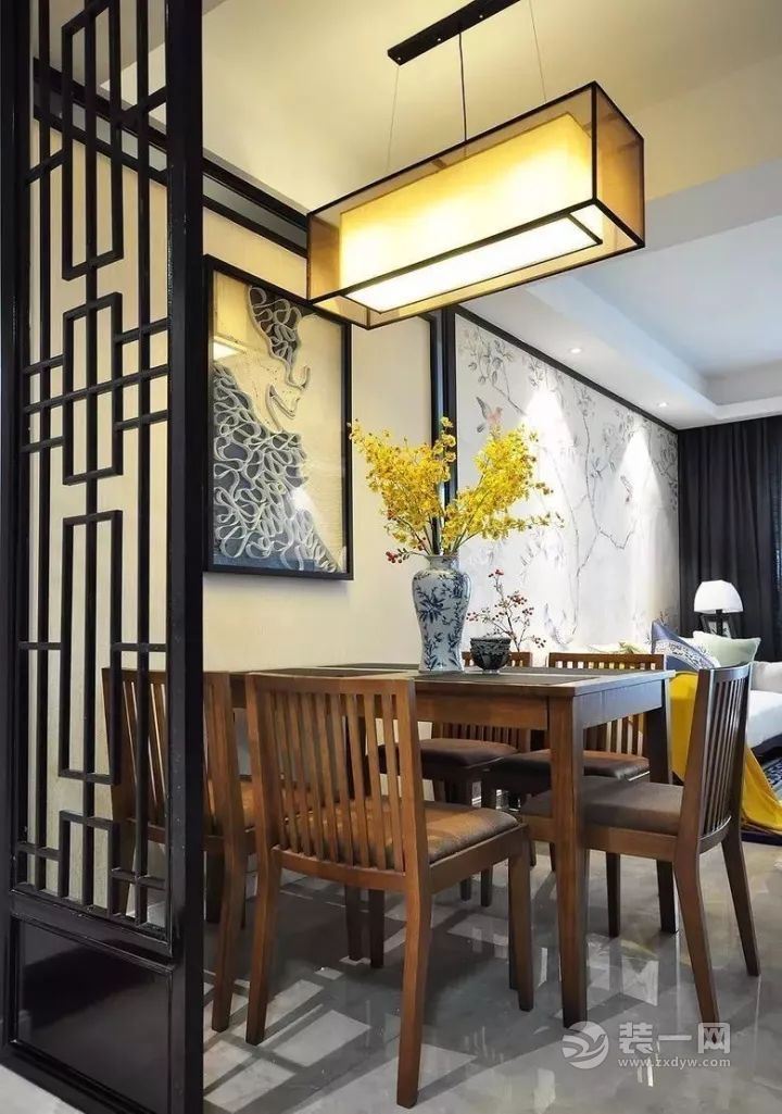 中式风格101平米设计效果图餐厅
