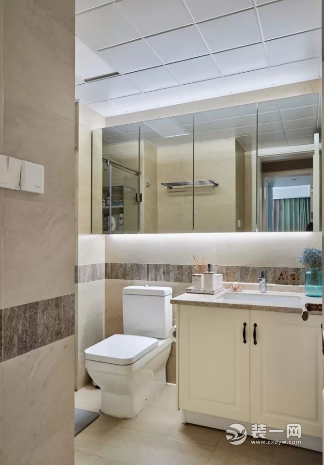 四居室170平简约美式风装修案例洗手间