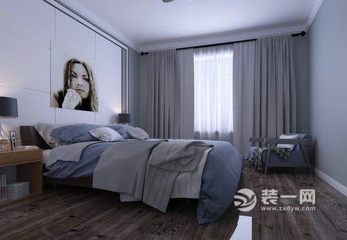 宁波140平现代简约风格三居室案例卧室图