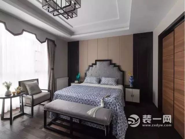 278平中式别墅设计案例卧室