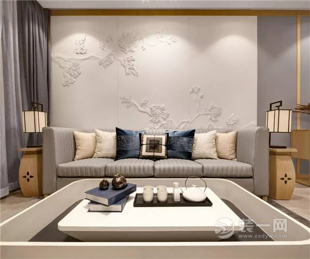 邯郸锦绣名都两居室90平米新中式风格装修案例效果