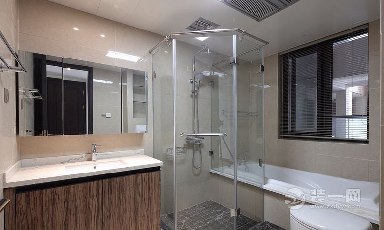 绍兴138平米新中式风格四居室设计浴室