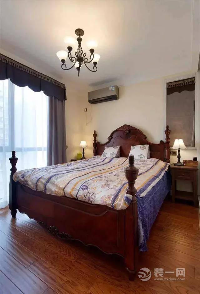 上海140平米现代美式风格三居室装修效果图