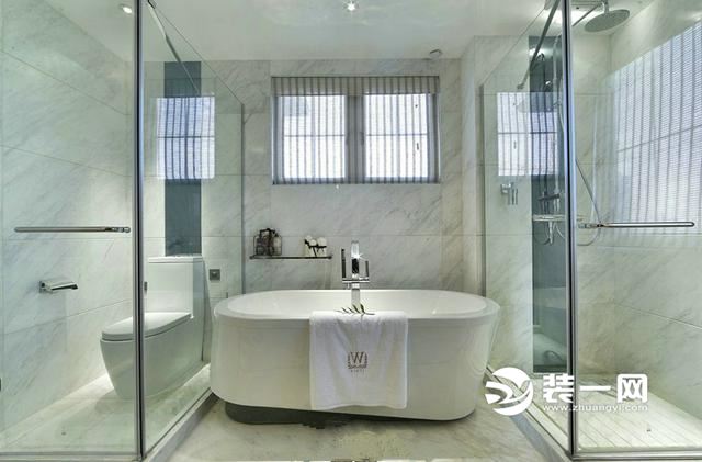185平大户型中式风格卫浴间装修设计实景图