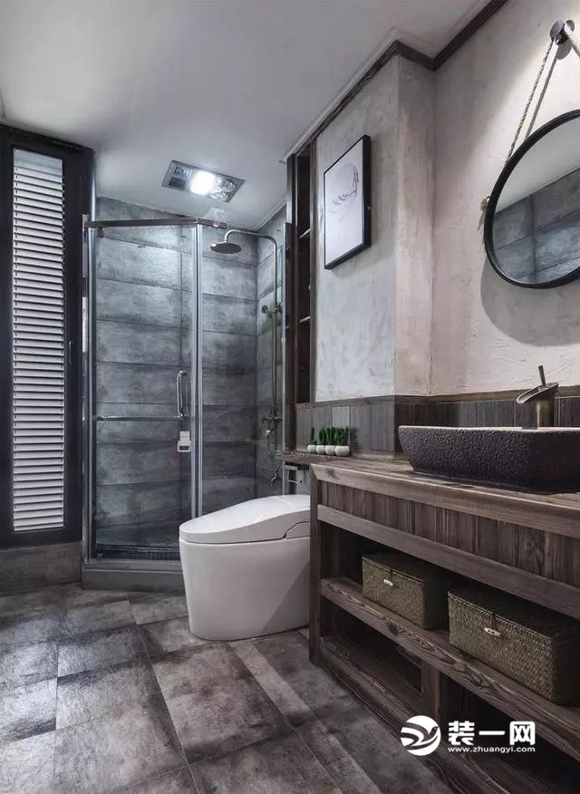 中式风格卫浴室装修效果图