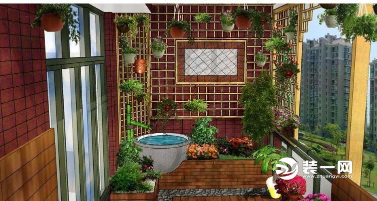 阳台设计成小花园