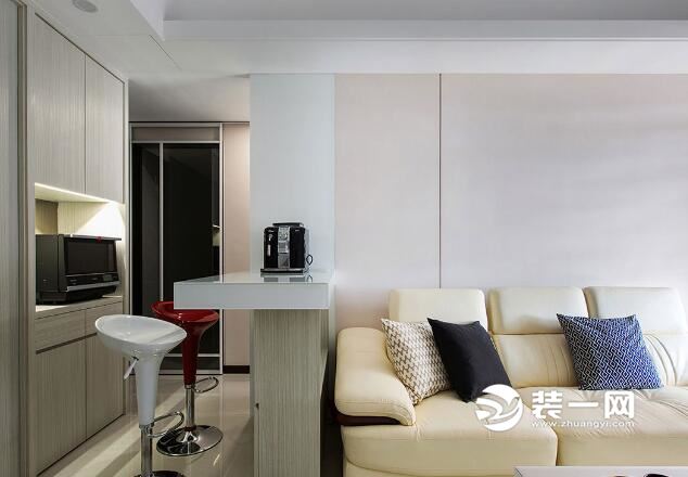 现代新古典风格50平方小户型两室一厅装修效果图