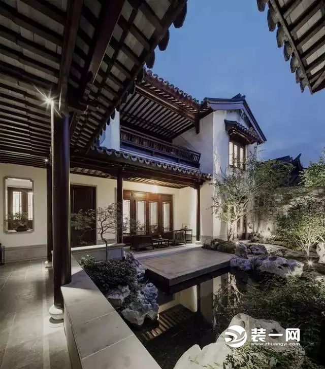 中式风格别墅庭院装修案例图