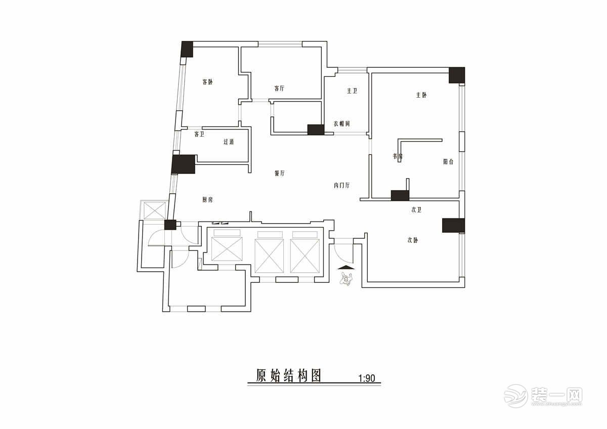 南京斯亚首府280平米美式风格装修效果图