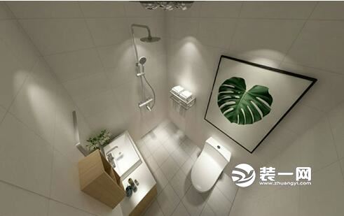 45平米小户型房子卫浴室装修案例图