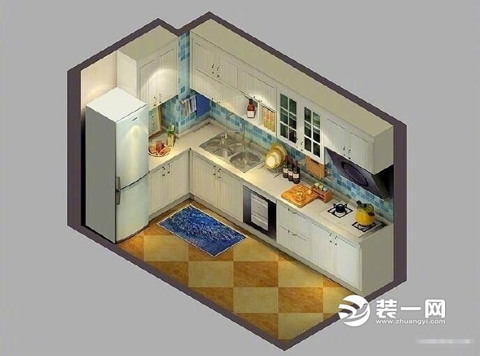 厨房布局平面图 厨房布局平面图