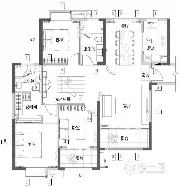 105平米户型图